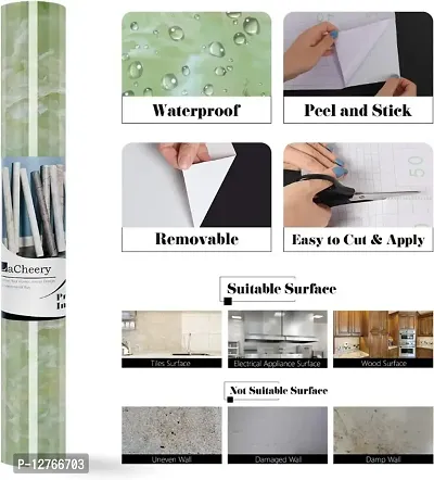 Kitchen Backsplash Wallpaper Peel and Stick Aluminum Foil Contact Paper Self Adhesive Oil-Proof Heat Resistant Wall Sticker for Countertop Drawer Liner Shelf Liner-thumb3