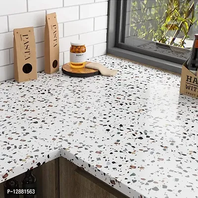 Kitchen Sticker Sheets for Shelves Oil Proof Waterproof self Adhesive Wallpaper Cupboard mats Liner roll for Kitchen Platform-thumb3