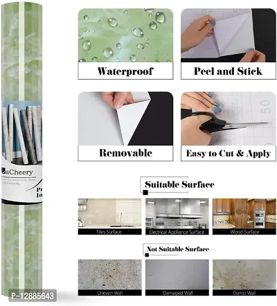 Kitchen Sticker Sheets for Shelves Oil Proof Waterproof self Adhesive Wallpaper Cupboard mats Liner roll for Kitchen Platform-thumb5