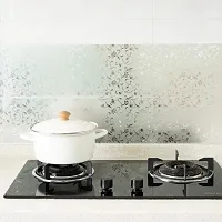 Kitchen Backsplash Wallpaper Peel and Stick Aluminum Foil Contact Paper Self Adhesive Oil-Proof Heat Resistant Wall Sticker for Countertop Drawer Liner Shelf Liner-thumb1