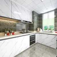 Kitchen Backsplash Wallpaper Peel and Stick Aluminum Foil Contact Paper Self Adhesive Oil-Proof Heat Resistant Wall Sticker for Countertop Drawer Liner Shelf Liner-thumb3