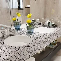 Kitchen cabinets Marble Wallpaper Oil Proof Waterproof Floor Tiles Stickers Waterproof Wall Paper for Home and Kitchen Decor-thumb3