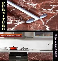 Kitchen cabinets Marble Wallpaper Oil Proof Waterproof Floor Tiles Stickers Waterproof Wall Paper for Home and Kitchen Decor-thumb3