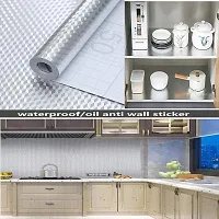 Kitchen cabinets Marble Wallpaper Oil Proof Waterproof Floor Tiles Stickers Waterproof Wall Paper for Home and Kitchen Decor-thumb2