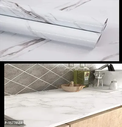 Kitchen Backsplash Wallpaper Peel and Stick Aluminum Foil Contact Paper Self Adhesive Oil-Proof Heat Resistant Wall Sticker for Countertop Drawer Liner Shelf Liner-thumb3