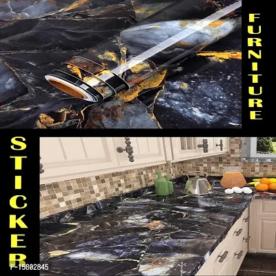 Kitchen Backsplash Wallpaper Peel and Stick Aluminum Foil Contact Paper Self Adhesive Oil-Proof Heat Resistant Wall Sticker for Countertop Drawer Liner Shelf Liner-thumb3