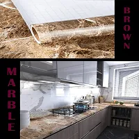 Kitchen Backsplash Wallpaper Peel and Stick Aluminum Foil Contact Paper Self Adhesive Oil-Proof Heat Resistant Wall Sticker for Countertop Drawer Liner Shelf Liner-thumb1