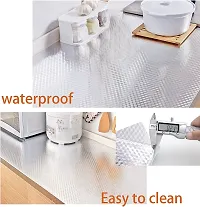 Kitchen Backsplash Wallpaper Peel and Stick Aluminum Foil Contact Paper Self Adhesive Oil-Proof Heat Resistant Wall Sticker for Countertop Drawer Liner Shelf Liner-thumb2