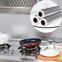 Kitchen Backsplash Wallpaper Peel and Stick Aluminum Foil Contact Paper Self Adhesive Oil-Proof Heat Resistant Wall Sticker for Countertop Drawer Liner Shelf Liner-thumb2