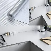 Kitchen Backsplash Wallpaper Peel and Stick Aluminum Foil Contact Paper Self Adhesive Oil-Proof Heat Resistant Wall Sticker for Countertop Drawer Liner Shelf Liner-thumb1