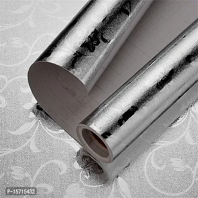 Kitchen Backsplash Wallpaper Peel and Stick Aluminum Foil Contact Paper Self Adhesive Oil-Proof Heat Resistant Wall Sticker for Countertop Drawer Liner Shelf Liner-thumb4