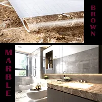 Kitchen Backsplash Wallpaper Peel and Stick Aluminum Foil Contact Paper Self Adhesive Oil-Proof Heat Resistant Wall Sticker for Countertop Drawer Liner Shelf Liner-thumb2