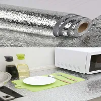 Kitchen Backsplash Wallpaper Peel and Stick Aluminum Foil Contact Paper Self Adhesive Oil-Proof Heat Resistant Wall Sticker for Countertop Drawer Liner Shelf Liner-thumb2