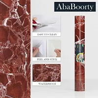 Kitchen cabinets Marble Wallpaper Oil Proof Waterproof Floor Tiles Stickers Waterproof Wall Paper for Home and Kitchen Decor POF:2-thumb1