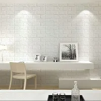 Wall Stickers Wallpaper PE Foam Brick Design DIY Decal (70 x 77 cm)(5.3 SQ FT/ PER SHEET )3D Frames PVC DIY Self Adhesive  (White, 1)-thumb4