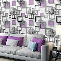 puple cube pattern wallpaper sticker for decoration 500 x 45 cm-thumb1