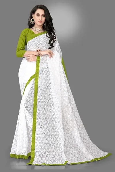 Stylish Fancy Litchi Silk Saree With Blouse Piece For Women