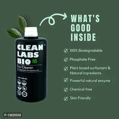 Clean Labs Bio Eco-Cleaner | 700 ml | Contains Essential Oils | 100% Biodegradable | Plant based surfactants | Natural enzymes | Phosphate  Chemical Free | Kids  Pet Safe | Skin Friendly-thumb5