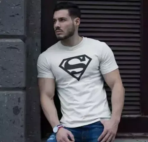 Reliable Blend Round Neck Tees For Men