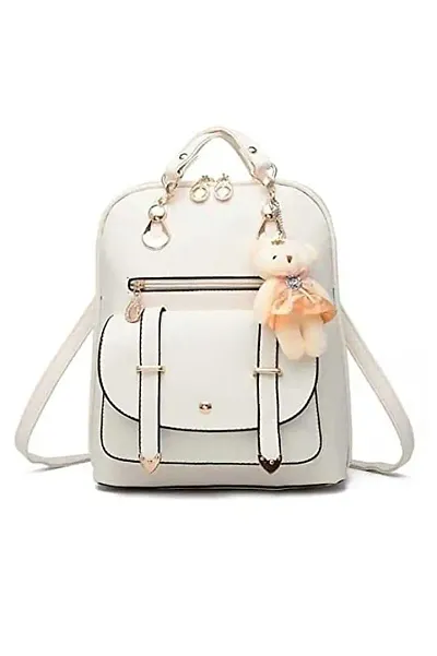 SaleBox P.U. Leather Bagpack for School & College Girls/Women's Bagpack/Bagpack for Girls(TD PEM)