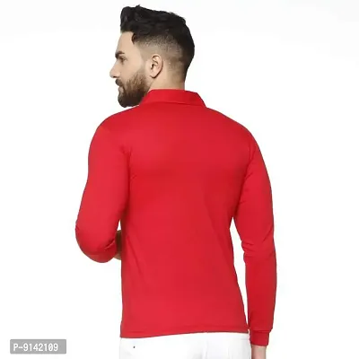 JANGOBOY Men's Collar Neck Full Sleeve Cotton Blend T-Shirt-thumb2
