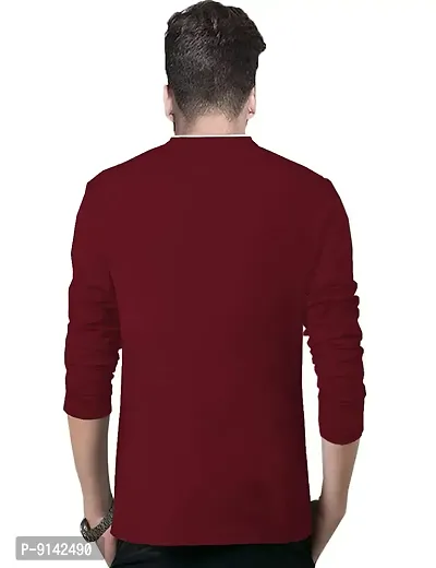 JANGOBOY Men's Cotton Blend Full Sleeve Henley Collar T-Shirt (F4u-496-497-xl_Black  Maroon_XL) Pack of 2-thumb5