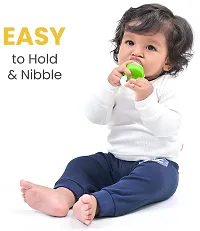 Fixlogics Silicone Food/Fruit Nibbler, Pacifier, Feeder, Teether for Infant Baby | Quick  Easy to fill Soft Silicone Mesh with Tiny  Uniform Holes | BPA Free-thumb1
