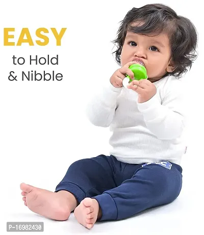 Fixlogics Silicone Food/Fruit Nibbler, Pacifier, Feeder, Teether for Infant Baby | Quick  Easy to fill Soft Silicone Mesh with Tiny  Uniform Holes | BPA Free-thumb2