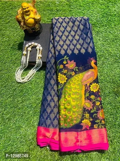 Attractive  brasso viscose silk   saree with blouse-thumb4