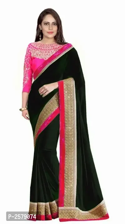 Georgette Saree With Embroidered work Blouse-thumb0