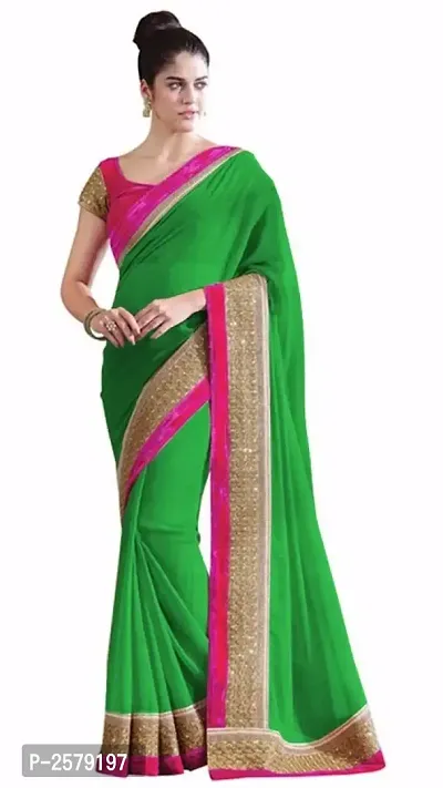 Multicoloured Georgette Saree With Blouse Piece