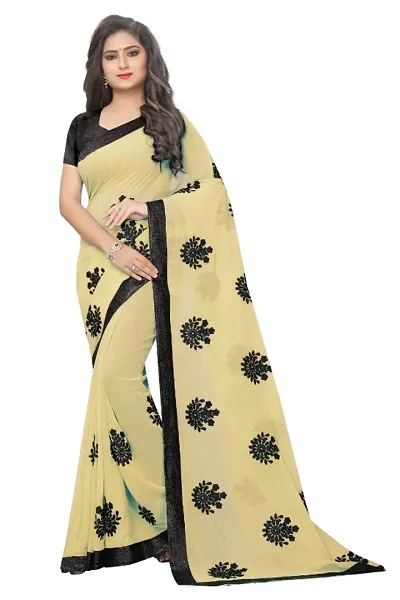 Floral Georgette Embroidered Sarees