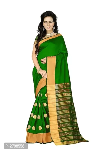 cotton Embroidered Saree With Blouse Piece-thumb0