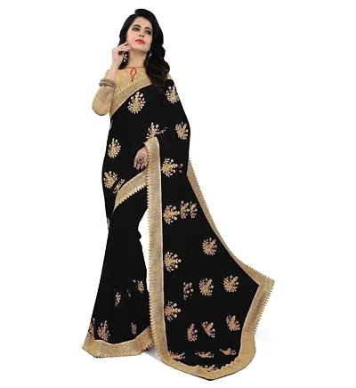 New In Georgette Saree with Blouse piece 