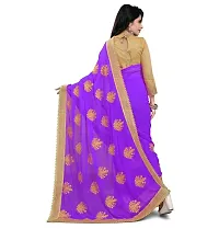 Exclusive Georgette Embroidered Saree with Blouse piece-thumb2