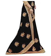 Exclusive Georgette Embroidered Saree with Blouse piece-thumb2