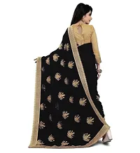 Exclusive Georgette Embroidered Saree with Blouse piece-thumb1