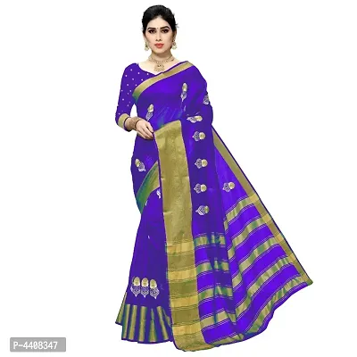 Beautiful Cotton Silk Saree with Blouse piece-thumb0