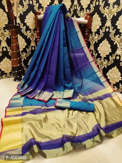 Latest Attractive Cotton Silk Saree with Blouse piece