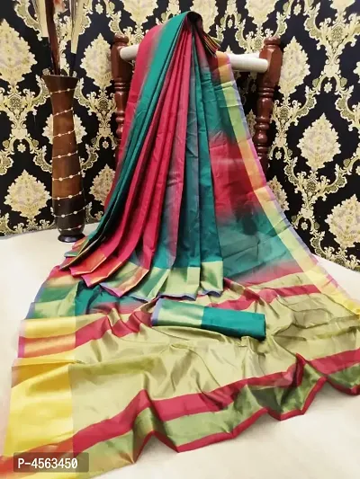 Latest Attractive Cotton Silk Saree with Blouse piece