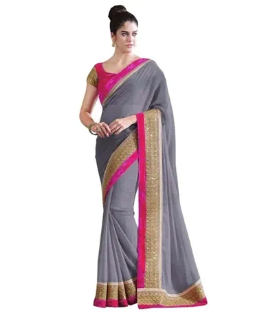 Latest Attractive Georgette Saree with Blouse piece