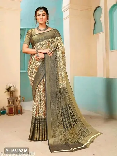 Attractive  brasso viscose silk   saree with blouse