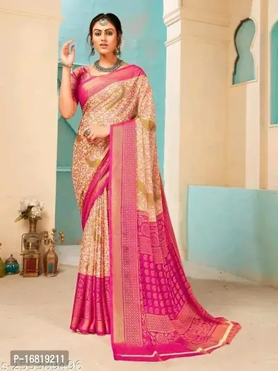 Attractive  brasso viscose silk   saree with blouse