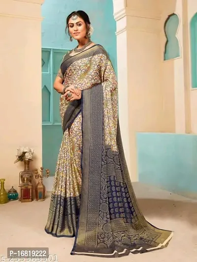 Attractive  brasso viscose silk   saree with blouse