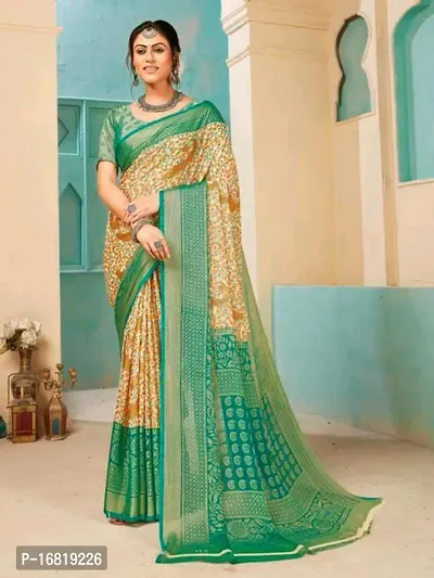 Attractive  brasso viscose silk   saree with blouse