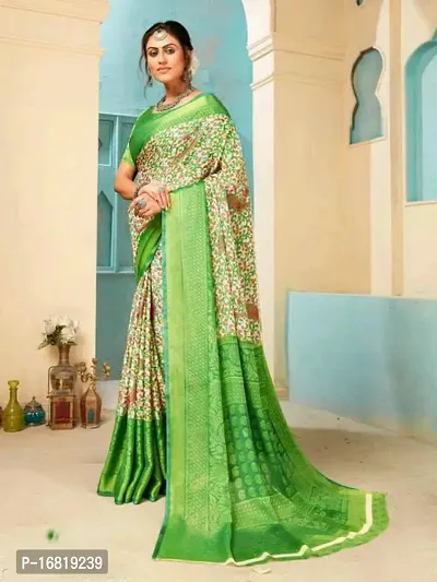 Attractive  brasso viscose silk   saree with blouse