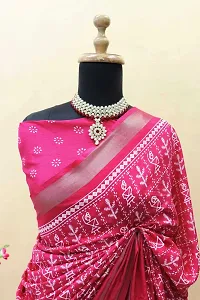 Classic Art Silk Printed Saree with Blouse piece-thumb1