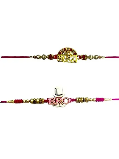 Designer Plastic Rakhis Combo For Brother And Sister Pack Of 3