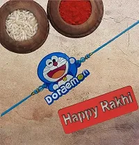 Les Bon Amis Modern Stylish Doraemon Cartoon Character Rakhi for Kids with Roli Chawal | Rakhee for Younger Brother, Bro, Child, Little One, Baby, Baby Boy, Girl - Pack of 1-thumb2