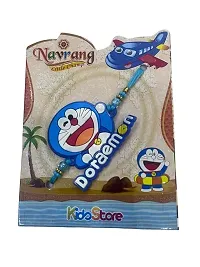 Les Bon Amis Modern Stylish Doraemon Cartoon Character Rakhi for Kids with Roli Chawal | Rakhee for Younger Brother, Bro, Child, Little One, Baby, Baby Boy, Girl - Pack of 1-thumb1